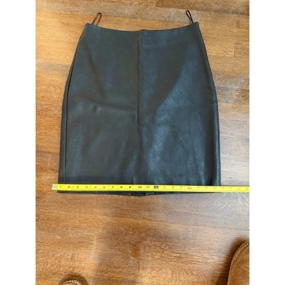 J. Crew Black Faux Leather Skirt‎